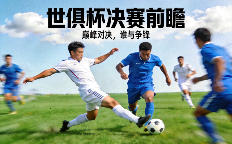 世俱杯决赛前瞻海报中的两支球队球员拼抢瞬间